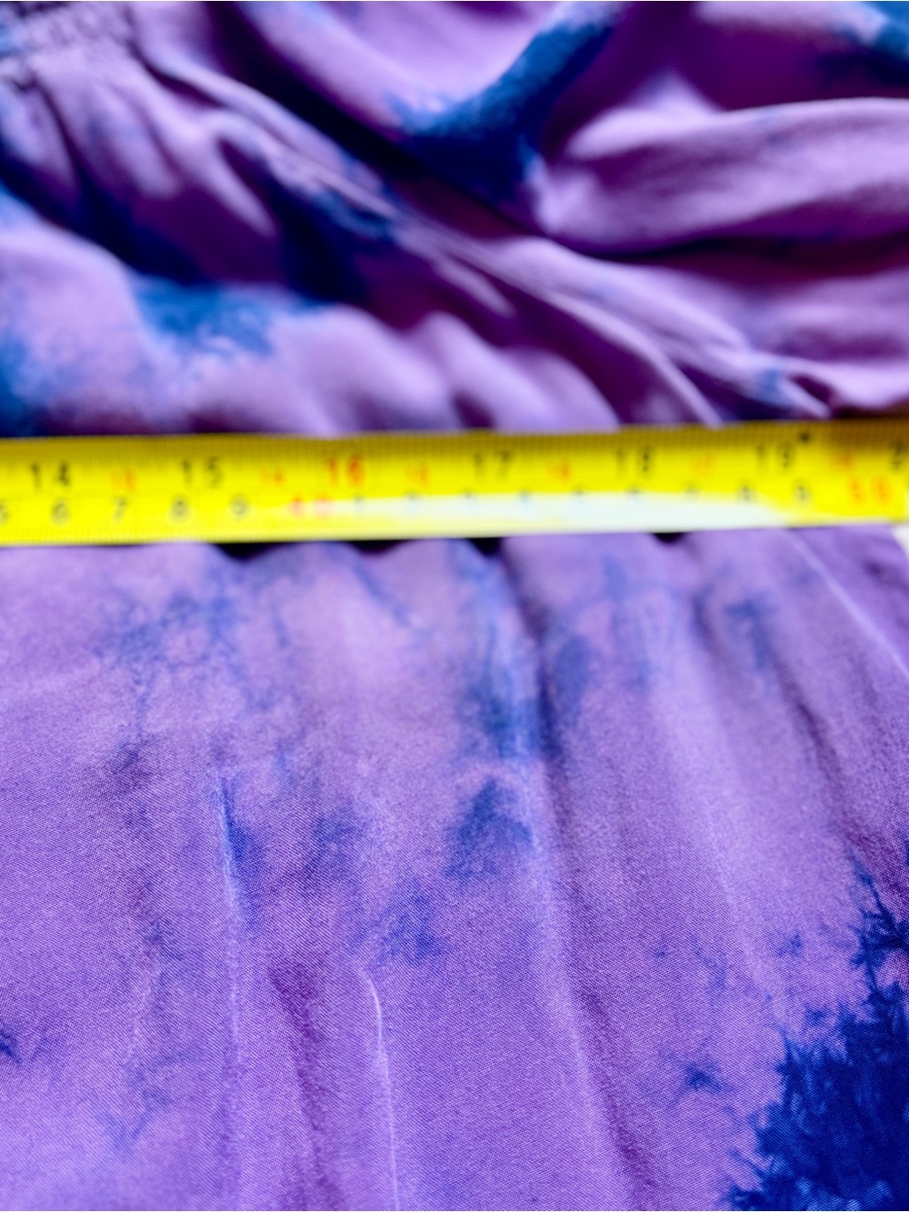 True Craft XL Purple Tie Dye Boho Ruffle Sleeve Peasant Blouse - Picture 9 of 10